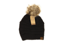C.C Women's Fur Pom Beanie