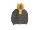 C.C Women's Fur Pom Beanie