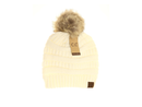 C.C Women's Fur Pom Beanie