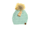 C.C Women's Fur Pom Beanie