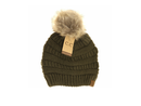 C.C Women's Fur Pom Beanie