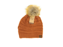 C.C Women's Fur Pom Beanie