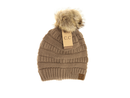 C.C Women's Fur Pom Beanie