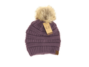 C.C Women's Fur Pom Beanie
