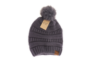 C.C Women's Super Soft Faux Fur Pom Beanie