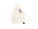 C.C Women's Super Soft Faux Fur Pom Beanie