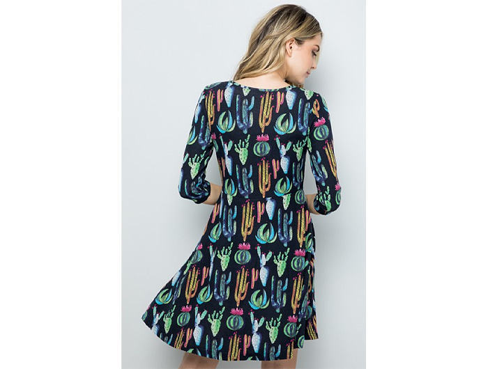 LA Soul Women's 3/4 Sleeve Sweater Dress L / Corgi Print LA Soul Women's 3/4 Sleeve Sweater Dress L / Corgi Print