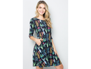LA Soul Women's 3/4 Sleeve Sweater Dress