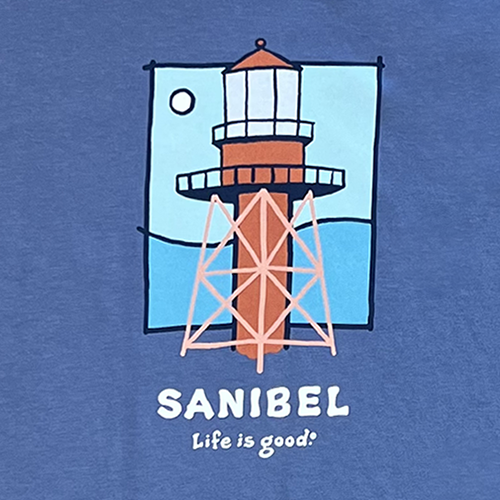 Life is Good Men's Crusher Tee - Sanibel Lighthouse