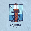 Life is Good Women's Crusher Vee - Sanibel Lighthouse