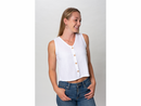 Maya Jones Women's Button Front Tank