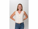 Maya Jones Women's Button Front Tank