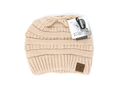 C.C Women's Solid Classic Beanie Tail