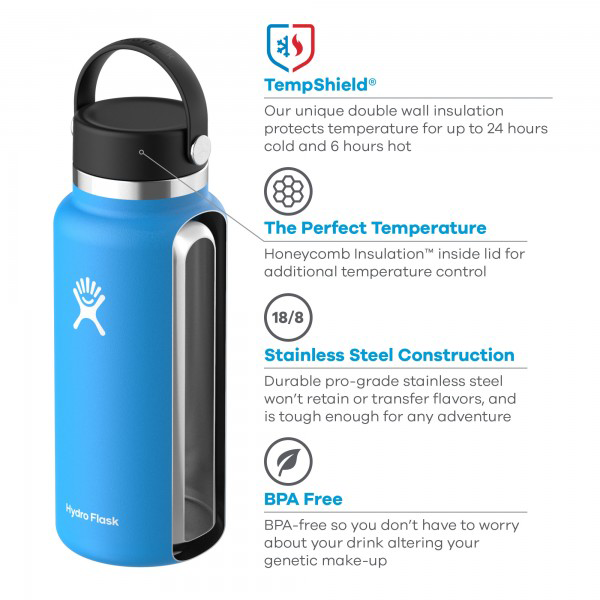 320z hydro flask Hydro Flask 32 oz Wide Mouth Water Bottle